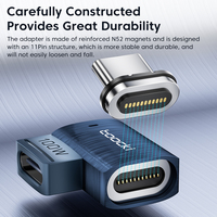 Chargeur portable pour ordinateur portable Toocki, connecteur magnétique structurel à 11 broches, 100 W, transfert de données rapide USB-C haute puissance, ignifuge