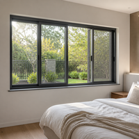 Fenêtre coulissante horizontale en alliage d'aluminium JUNYAO, double vitrage, résistante aux ouragans, verre Low-E, joint EPDM, NFRC, villa