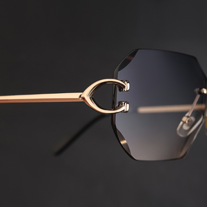 Lunettes de soleil de créateur <span class=keywords><strong>fantaisie</strong></span> sans monture Partagas, verres taillés diamant, protection UV400, pour hommes et femmes - Product Image 2
