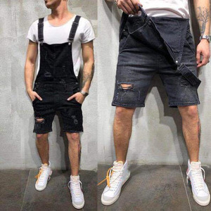 Summer Mens Casual <strong>Denim</strong> Jeans <strong>Shorts</strong> Casual 2022 Solid Color Overalls Jumpsuit <strong>Dungarees</strong> Work <strong>Shorts</strong> Pants for Men - Product Image 3