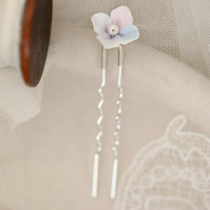 Horquilla nupcial de flores esmaltadas de colores simples de estilo Ins, pinzas para el pelo de perlas hermosas románticas, accesorios para el <span class=keywords><strong>cabello</strong></span> de boda - Product Image 5