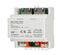 Sunricher SR-GW-TDA Gateway DALI para Riel DIN con Ethernet (IP20), Entrada de 24VDC, Batería Integrada, RTC, Admite Configuración de Tareas y Temporizador