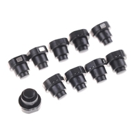 Interrupteur à bouton poussoir rond noir pour lampe torche, DC 30V 1A 10mm X 10mm (D*H)