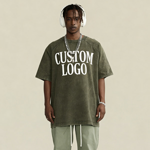 Camiseta al por Mayor de Alta Calidad, Informal, con Logotipo Personalizado, Gráfico, 210 Gramos, Unisex, Talla Grande, 100% Algodón, Tejido de Punto, Estilo Desgastado - Product Image 1