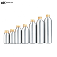 Bouteille en aluminium anti-lumière avec bouchon à vis, 40 ml-250 ml, étanche, pour emballage d'huiles essentielles, avec logo personnalisé