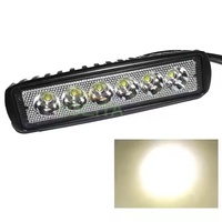Yocita Barre lumineuse LED haute puissance 18W Ultra-mince Lampe de travail pour véhicules Feux de jour Feux antibrouillard pour vélo électrique Auto Lumière extérieure