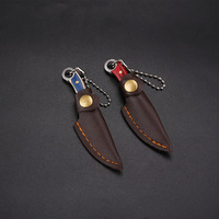 Nouveau mini couteau droit coloré en bois, petit couteau à griffes, porte-clés de poche, ouvre-boîte, petit cadeau, gadget.