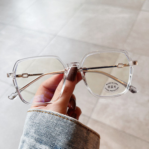 Nouvelle monture de lunettes anti-lumière bleue TR90 pour femmes, monture géométrique complète, verres PC, protection anti-UV O2 30106 - Product Image 3