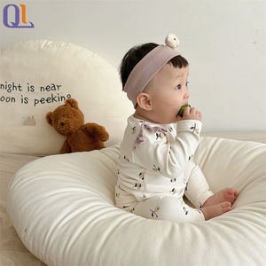 Top de algodón de manga larga para recién <span class=keywords><strong>nacido</strong></span>, conjunto de ropa de casa, ropa de dormir para bebé, conjunto de dos piezas con estampado Floral para niña, pijama infantil - Product Image 5