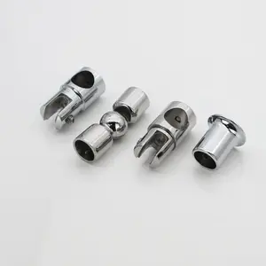 19MM/25MM Zinc Alloy Bathroom Fittings Pipe Flange Glass Mounting Clamps Glass Bracket Glass connector