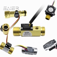 Sensor de Flujo de Agua de Latón de Alta Temperatura de 66 mm, 1-30 L/min, Medidor de Flujo Magnético de Efecto Hall para Sistemas de Calefacción Solar/Calderas