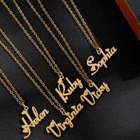 Collier pendentif tendance en acier inoxydable léger avec chaîne à motif vague d'eau pour couples, bijoux de fête unisexes