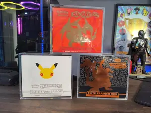 Boîte de booster pokemon de jeu de cartes One Piece personnalisée de haute qualité boîte de booster de cartes pokemon en acrylique transparent