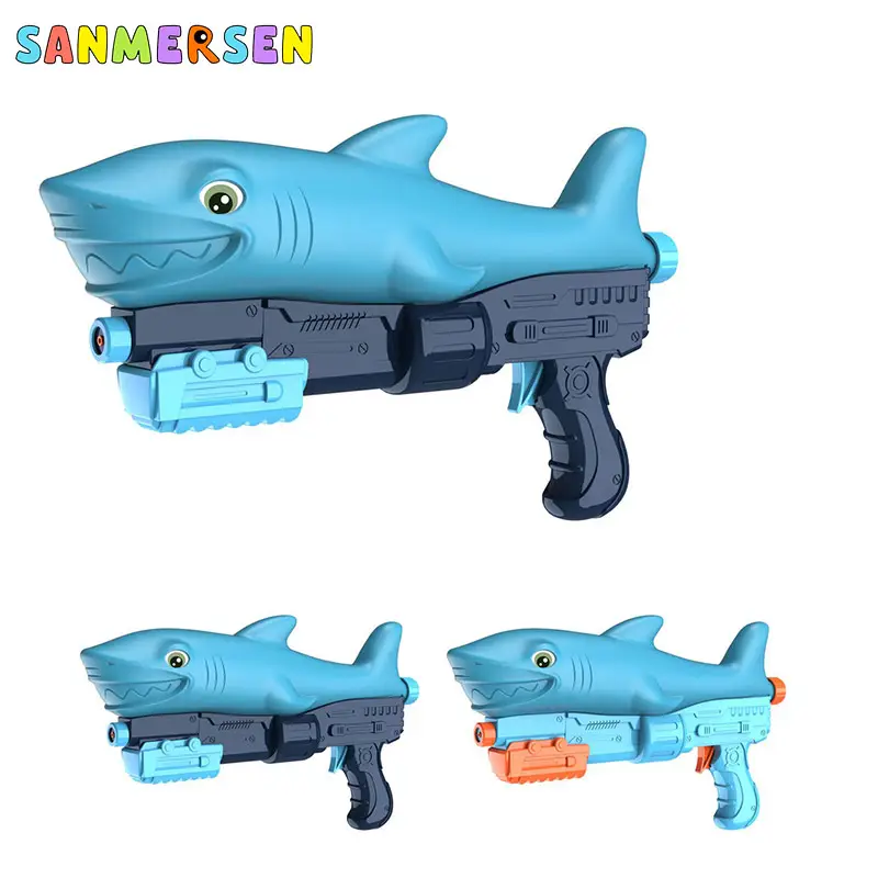 2021 नई प्लास्टिक पशु पानी बंदूक खिलौना शार्क पानी बंदूक जानवरों आकार Pistolas उच्च दबाव पानी गर्मियों खिलौना बंदूकें //
