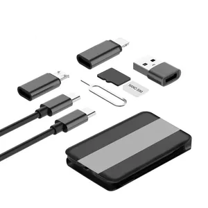 Verkoopproducten 2024 60W Usb C Usb C Kabel Mini Datakabel 5 In 1 Multifunctionele Type C Kabel Snel Opladen Opbergdoos Set