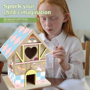 Simple <strong>Wooden</strong> Hanging Ornament, Country-<strong>Style</strong> <strong>Bird</strong> Breeding Box, Garden and Yard Decoration, Outdoor Birdhouse - Product Image 3