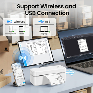 Marklife X4 移动便携式直接热敏203DPI条码打印机，带USB接口，用于库存运输标签打印 - Product Image 2