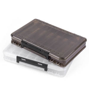 Fishing Tackle <b>Box</b> Large Medium <b>Small</b> Portable <b>Storage</b> Case For Bait And Accessories Multi Purpose Unisex Use Brown Transparent - Product Image 3