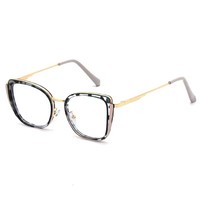 Modische Trendige Schlichte Vollrand-Brille für Damen Schlankes Design Grenzüberschreitender Europäisch-Amerikanischer Stil PC Dekorative Brille