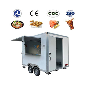 Street Fast Food Pizza Cart Fiberglass Ice Cream <b>Machine</b> for Hamburger Fries Fried <b>Crepe</b> Chips Mobile Kitchen Trailer for Sale - Product Image 2