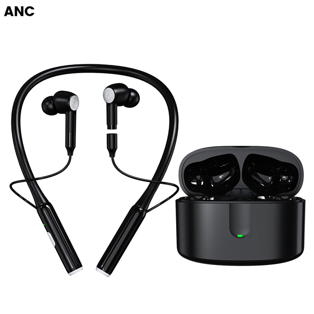 J9 ANC Active Noise Cancelling In-Ear Earbuds 2 in 1 Wireless Headphones LED Battery Indicator JL Chipset Sports Electronics