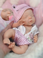 Poupée Reborn en Silicone de 10 Pouces, Corps Entier, pour Filles, Jouet DIY Peint à la Main Réaliste avec Certification CE, à partir de 5 Ans