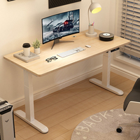 Cadre de bureau électrique intelligent à hauteur réglable, bureau debout à double moteur, table d'ordinateur pour le jeu et le télétravail