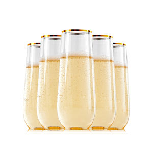 9 унций, небьющиеся прозрачные пластиковые бокалы для шампанского - Product Image 3