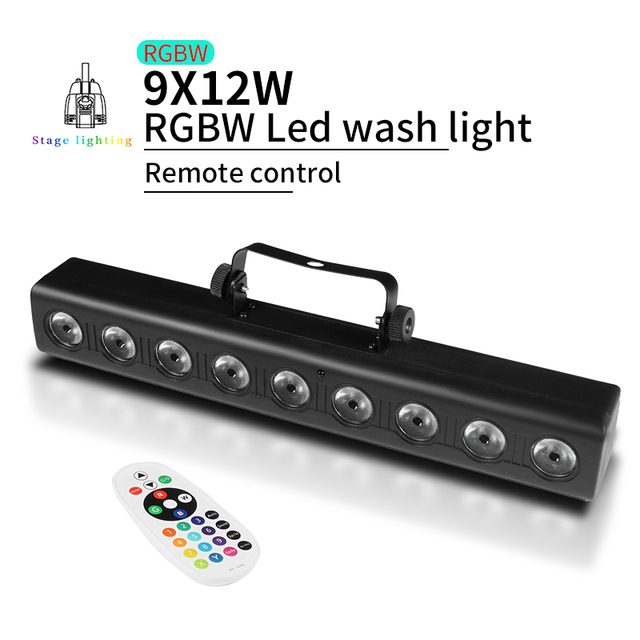 AICPOSE Hot Selling DMX512 Wall Washer Light 9x12W RGBW 4in1 LED Wall Wash Stage Light Bar