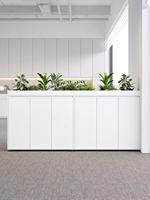 Armoire de rangement en métal avec dessus en acier, 3 trous pour plantes, mobilier de bureau modulaire, armoire de rangement décorative d'intérieur