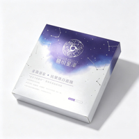 Boîte d'emballage cosmétique haut de gamme personnalisée pour masque facial et crème pour le visage en carton argenté avec impression premium