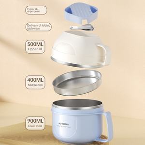 304 bol de tasse rapide de qualité en acier inoxydable grande capacité <span class=keywords><strong>petit</strong></span> <span class=keywords><strong>Volume</strong></span> boîte à lunch chauffante pour les étudiants dortoir employés de bureau - Product Image 1