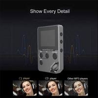 Reproductor MP3 HiFi sin Pérdidas con 360 °   Rueda de desplazamiento, 128 GB expandibles, doble entrada para auriculares y radio FM