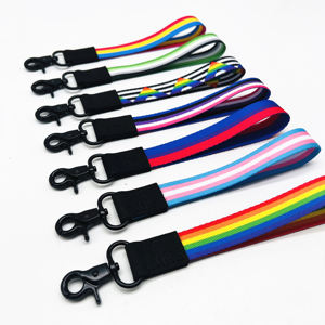 BSBH LGBTQ Rainbow Gay <span class=keywords><strong>Pride</strong></span> Poliéster Logo Personalizado Profesor Muñequera Cordón Llavero Cordón Personalizado - Product Image 4