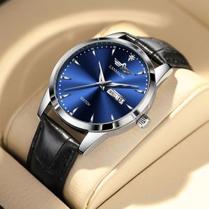 นาฬิกาข้อมือผู้ชาย สายหนัง เรืองแสงกลางคืน กันน้ำ ทันสมัย รุ่นใหม่ - Product Image 3