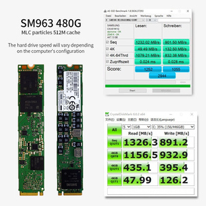 Disque SSD M.2 22110 PCIe MLC de 480 Go de qualité professionnelle MZ-1KW4800 SM963 pour serveur et station de travail, vente directe d'usine - Product Image 4