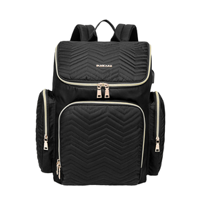 Sac à dos de maternité imperméable en tissu Oxford, à fermeture éclair, avec compartiments séparés pour articles secs et humides, idéal pour les sorties en plein air - Product Image 1