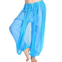 Pantalon sarouel de danse du ventre Bloomers brillants pantalon arabe Performance Wear