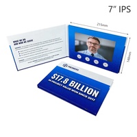 7 pouces écran Lcd affaires promotionnel mouvement numérique Invitation de mariage carte de voeux carte postale boîte-cadeau livre vidéo Mailer