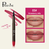 Vente en gros de rouge à lèvres liquide mat en 6 couleurs, imperméable, longue tenue, avec un fin pinceau applicateur, crayon à lèvres, rouge à lèvres liquide, crayon contour des lèvres