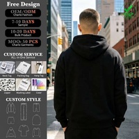 Özel OEM ODM Örümcek Ağı Baskılı Siyah Kapüşonlu Erkek Sokak Giyim Tarzı Büyük Beden Sweatshirt Toptan Fabrika