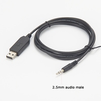 Adaptador de Conversión de USB RS232 a Conector de Audio de 2.5mm, Cable de Actualización de Comunicación y Flasheo, 1, 8MT-Negro - tipTXD ringrxd