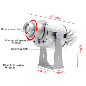 Đèn Chiếu Logo GOBO 60W, Đèn Chiếu Cho Cửa Hàng, Nhà Hàng, Sự Kiện Giáng Sinh, Biển Hiệu Quảng Cáo Sử Dụng Trong Nhà, Màu Bạc - Product Image 4