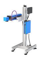 Machine de marquage automatique au laser CO2 pour codes-barres, caractères et dates sur bouchons de bouteilles HDPE PVC de 5 gallons