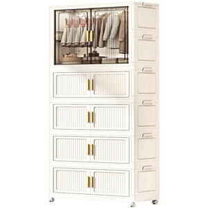 Rectangle d'injection pliable sans installation Plastique PP à 5 couches Design moderne Stockage <span class=keywords><strong>de</strong></span> vêtements multifonction durable - Product Image 5