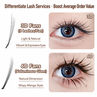 Extensions de cils synthétiques 6D Camellia Mountain God Flower C CC D Curl, longues et volumineuses, pour bouquets de cils, fournitures d'extension de cils