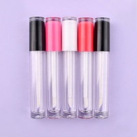 Luxe 5ml rouge à lèvres rose clair vide brillant à lèvres Tubes paquet Logo personnalisé huile pour lèvres emballage conteneurs baguette