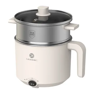 Wholesale 2024 Hot Sale White Smart Cooker 1.8L Hot Pot Electric Cooking Pot with Steamer Rack