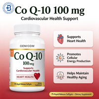 Compléments Végétaliens OEM Coenzyme Q10 Ubiquinol à Base de Plantes pour la Santé Cardiaque et Cérébrale – Capsules de CoQ10 et Oméga 3 en Gélules Molles