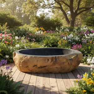 อ่างอาบน้ำหินธรรมชาติแบบตั้งพื้น ราคาประหยัดจากโรงงานโดยตรง - Product Image 1